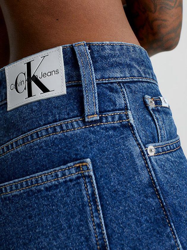 Blue Calvin Klein Mom Ankle Women Jeans | IFRC-70246