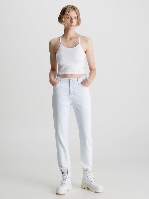 Blue Calvin Klein Mom Ankle Women Jeans | RANE-45167