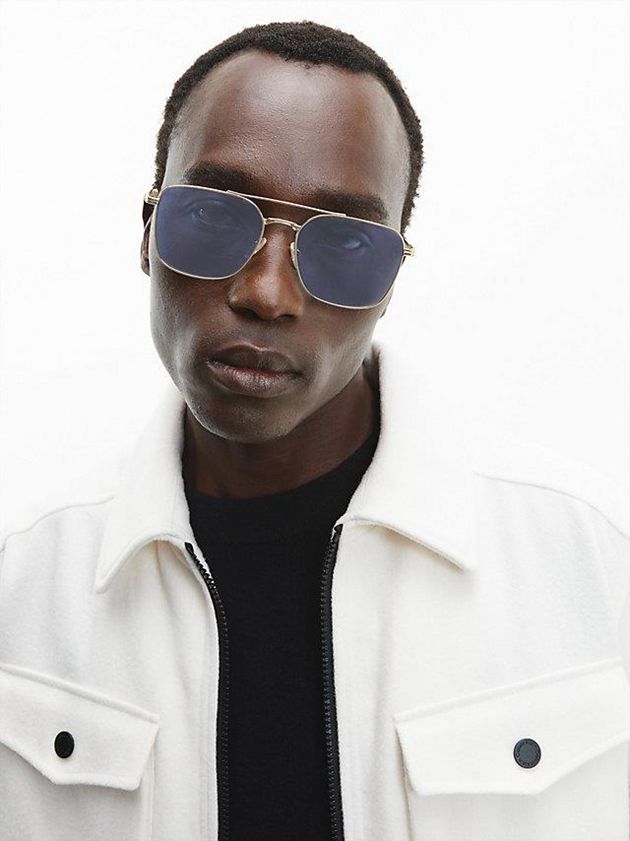 Blue Calvin Klein Navigator Men Sunglasses | IDSW-12350