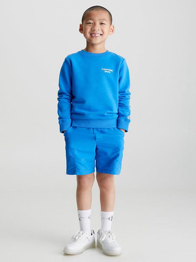 Blue Calvin Klein Nylon Boys's Shorts | YWBV-27913