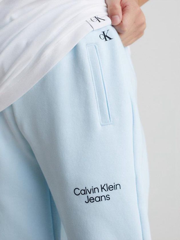 Blue Calvin Klein Organic Blend Boys's Joggers | LHFJ-75936