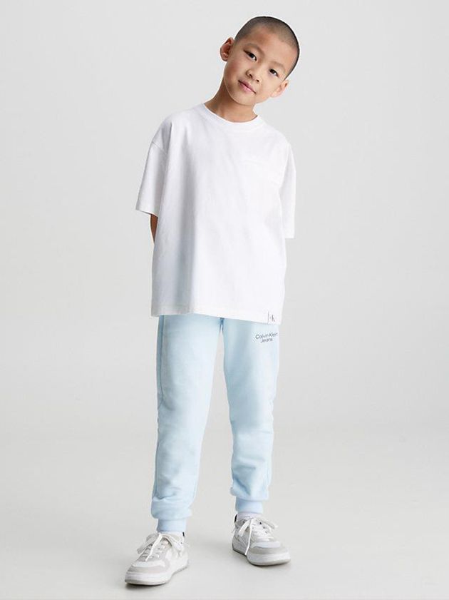 Blue Calvin Klein Organic Blend Boys's Joggers | LHFJ-75936