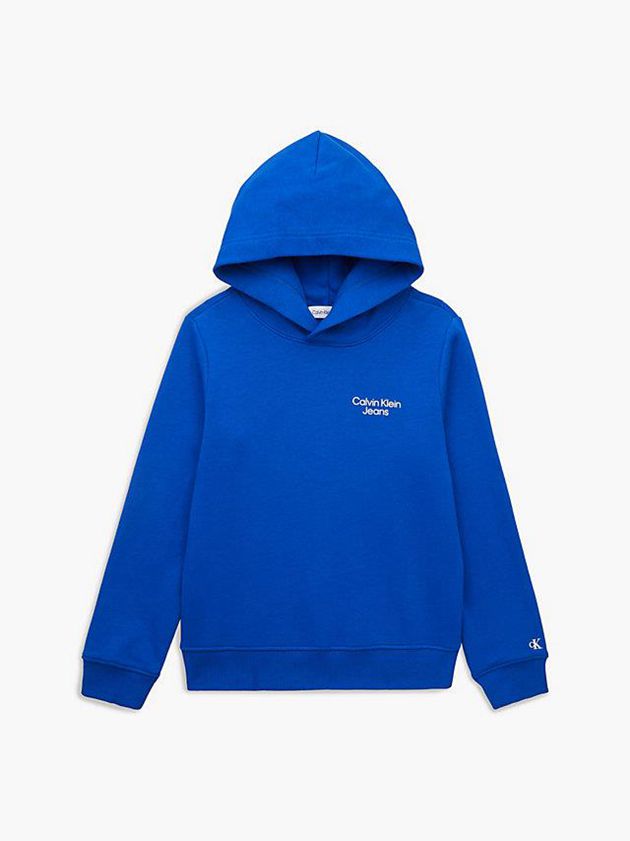 Blue Calvin Klein Organic Cotton Boys's Hoodie | BMWR-09253