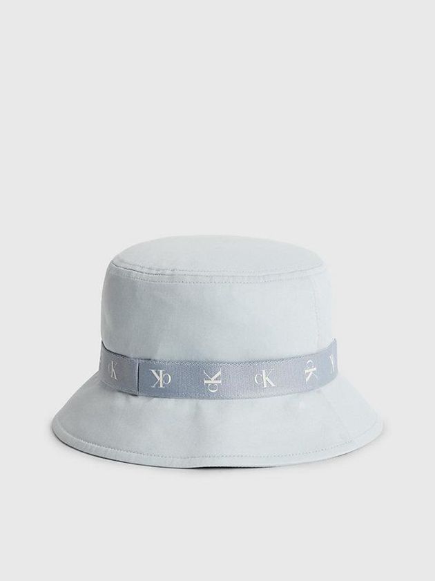 Blue Calvin Klein Organic Cotton Bucket Women Cap | FONU-82513