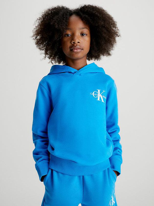 Blue Calvin Klein Organic Cotton Girls's Hoodie | ACSX-12736