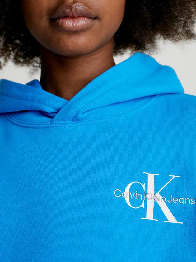 Blue Calvin Klein Organic Cotton Girls's Hoodie | ACSX-12736