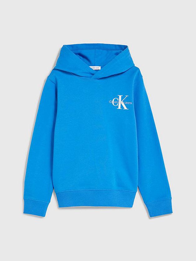 Blue Calvin Klein Organic Cotton Girls's Hoodie | ACSX-12736