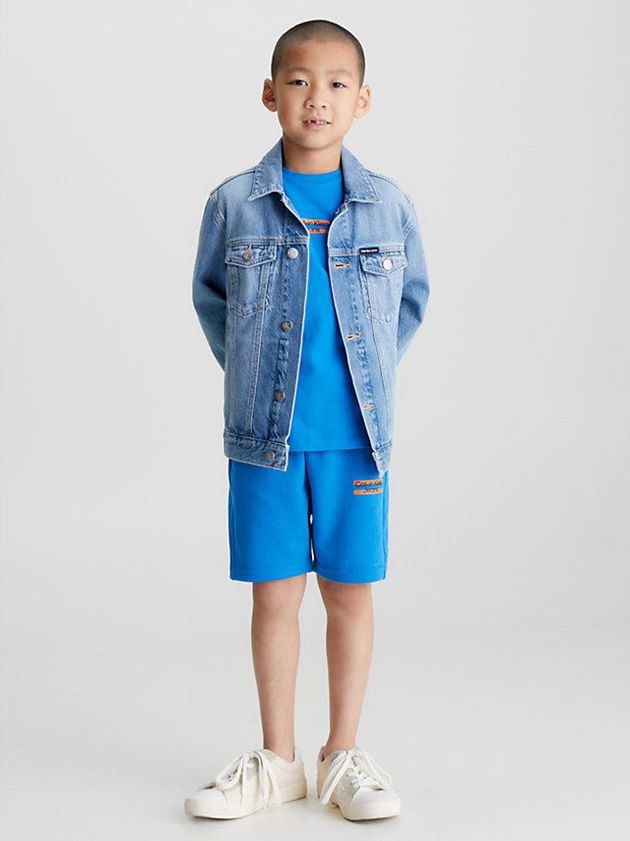 Blue Calvin Klein Organic Cotton Jogger Boys's Shorts | ZWVO-84902