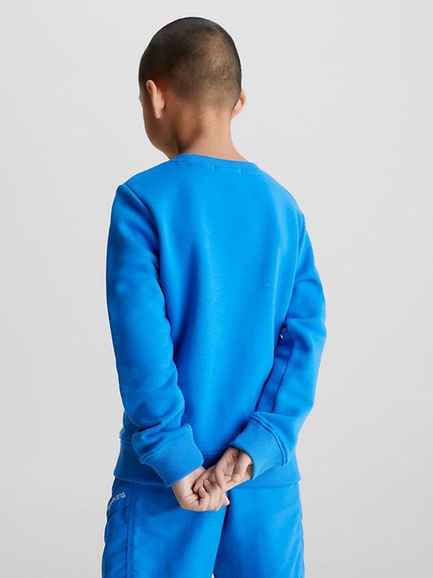 Blue Calvin Klein Organic Cotton Terry Boys's Sweatshirt | TRBY-28067