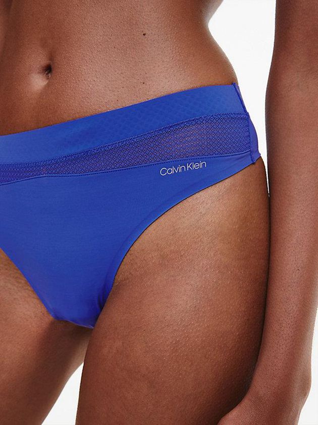 Blue Calvin Klein Perfectly Fit Flex Women Thong | XBAJ-53470