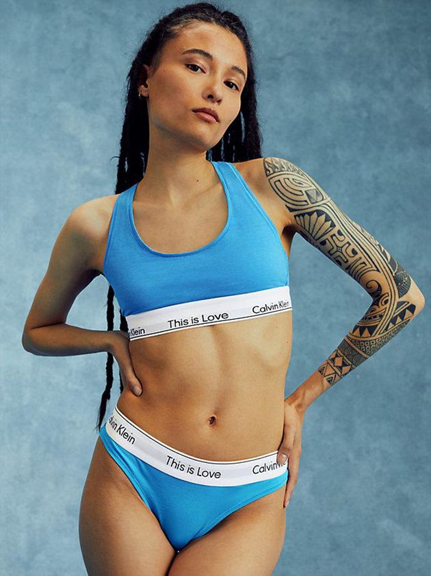 Blue Calvin Klein Pride Women Bra | JAEY-19068