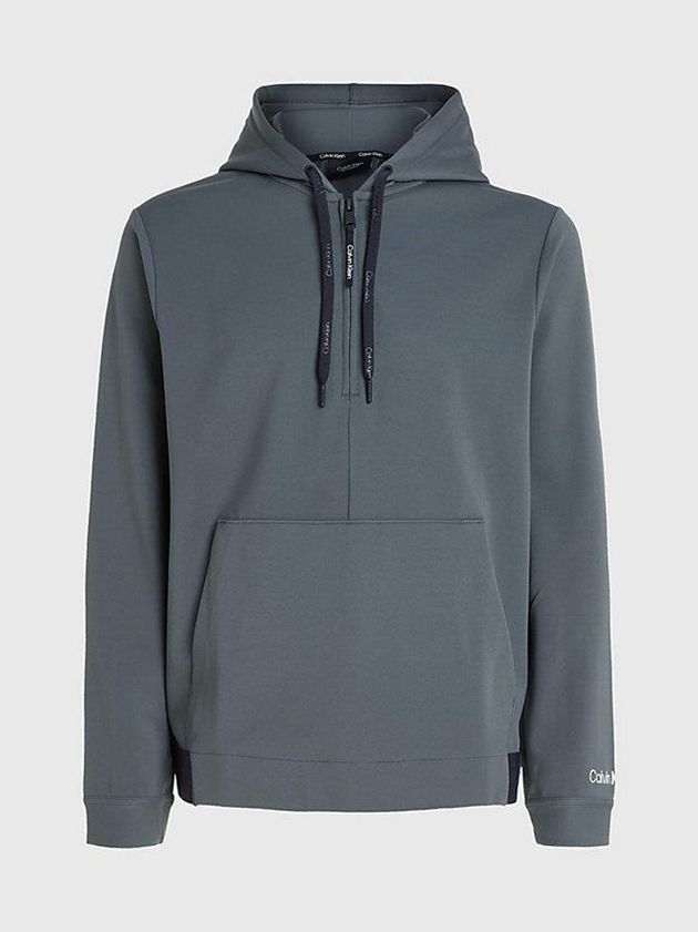 Blue Calvin Klein Pullover Men Hoodie | DWNR-80716
