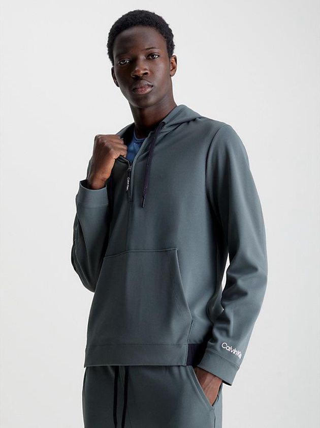 Blue Calvin Klein Pullover Men Hoodie | DWNR-80716