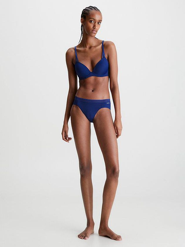 Blue Calvin Klein Push-Up T-Shirt - Seductive Comfort Women Bra | NXHC-48692