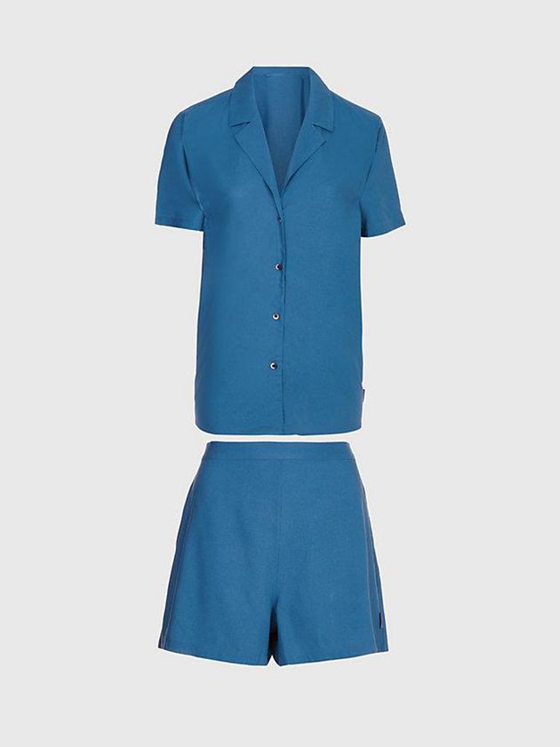 Blue Calvin Klein Pyjama Set Women Shorts | JZUD-43968