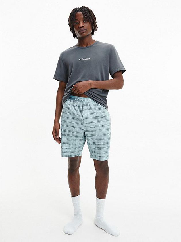 Blue Calvin Klein Pyjama Set - Modern Structure Men Shorts | XVYL-97410