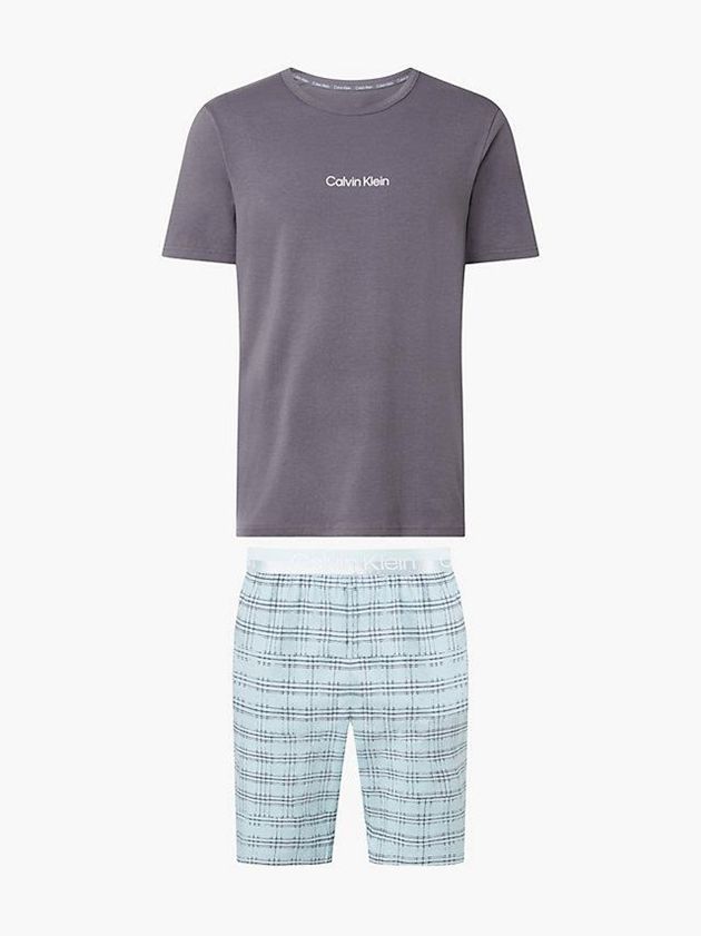 Blue Calvin Klein Pyjama Set - Modern Structure Men Shorts | XVYL-97410