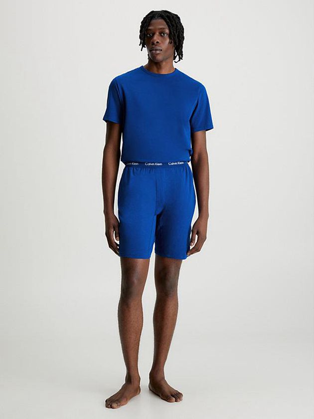 Blue Calvin Klein Pyjama - Cotton Stretch Men Top | FHAK-08293