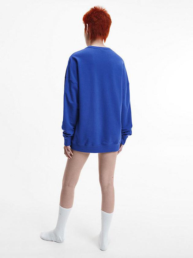 Blue Calvin Klein Pyjama - Embossed Icon Women Top | VFRA-84095