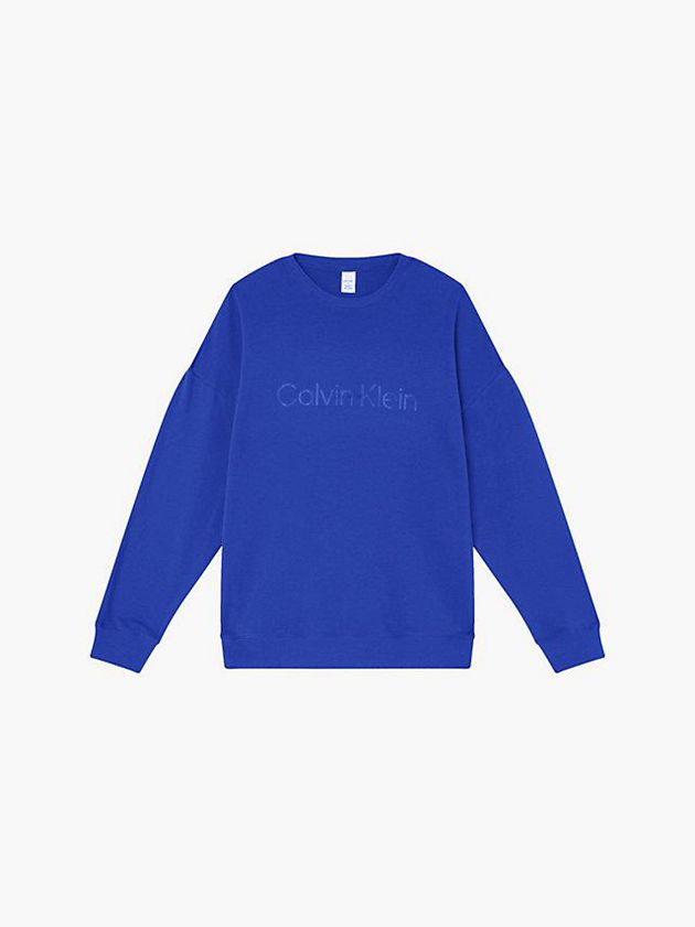 Blue Calvin Klein Pyjama - Embossed Icon Women Top | VFRA-84095