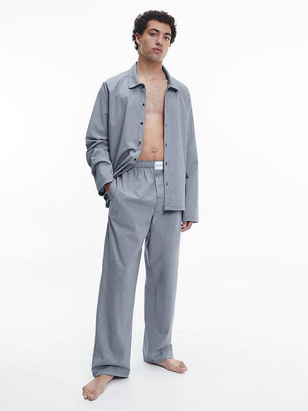 Blue Calvin Klein Pyjama - Pure Cotton Men Top | AXBH-41859