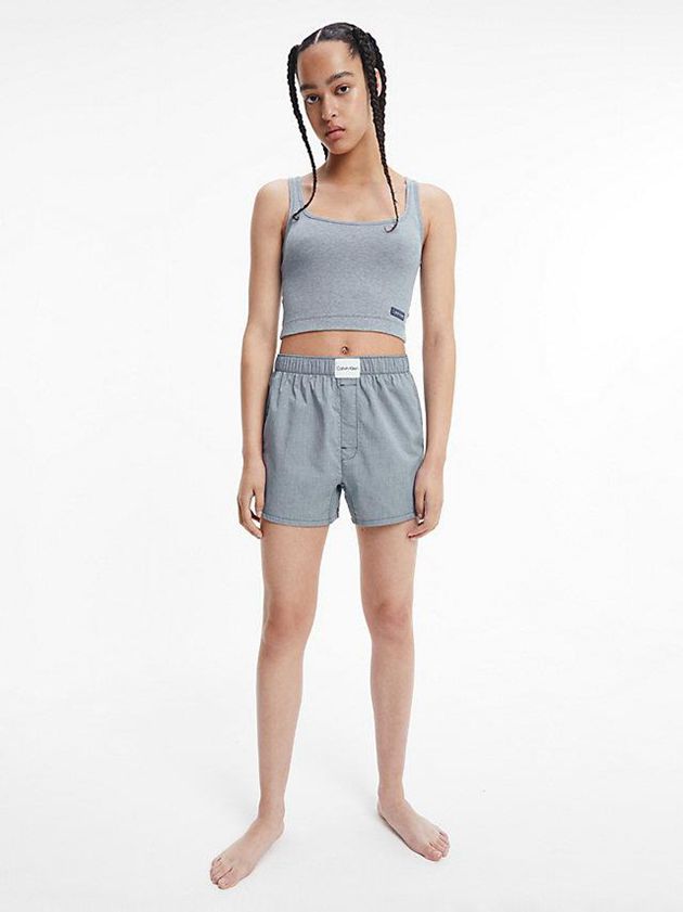 Blue Calvin Klein Pyjama - Pure Cotton Women Shorts | AIPW-79420