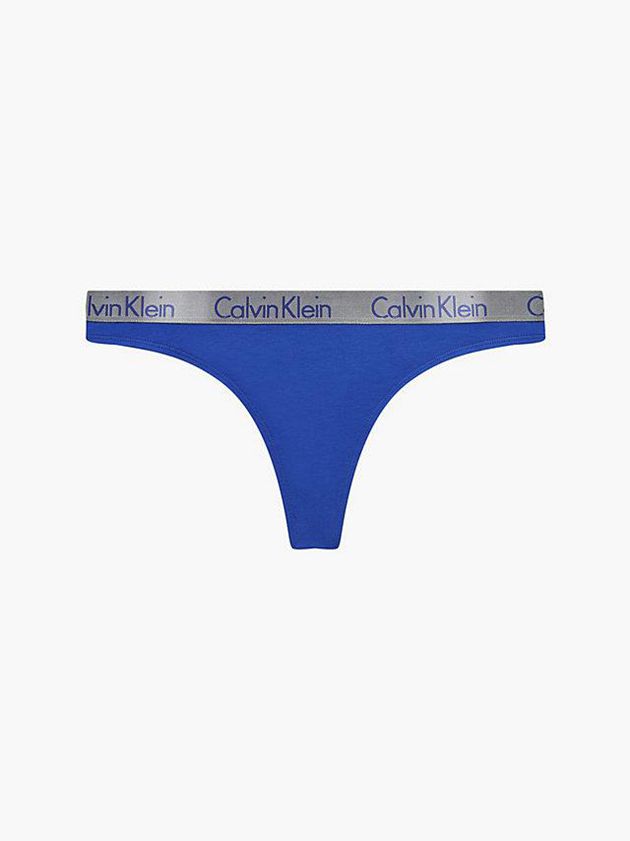 Blue Calvin Klein Radiant Cotton Women Thong | DLCY-45719