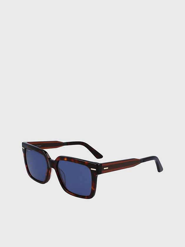 Blue Calvin Klein Rectangle Men Sunglasses | XAUL-10782
