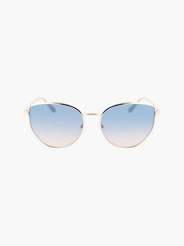 Blue Calvin Klein Rectangle Women Sunglasses | CVNQ-31725