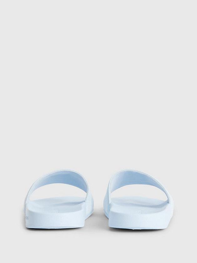 Blue Calvin Klein Recycled Canvas Sliders Women Slippers | QVBL-49680