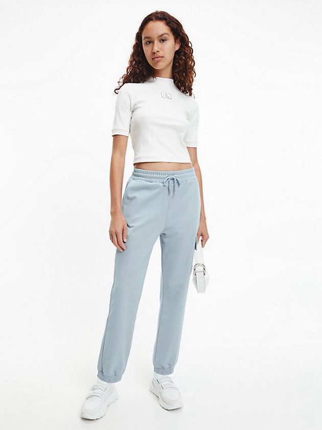 Blue Calvin Klein Recycled Cotton Cargo Women Joggers | LHVY-02684