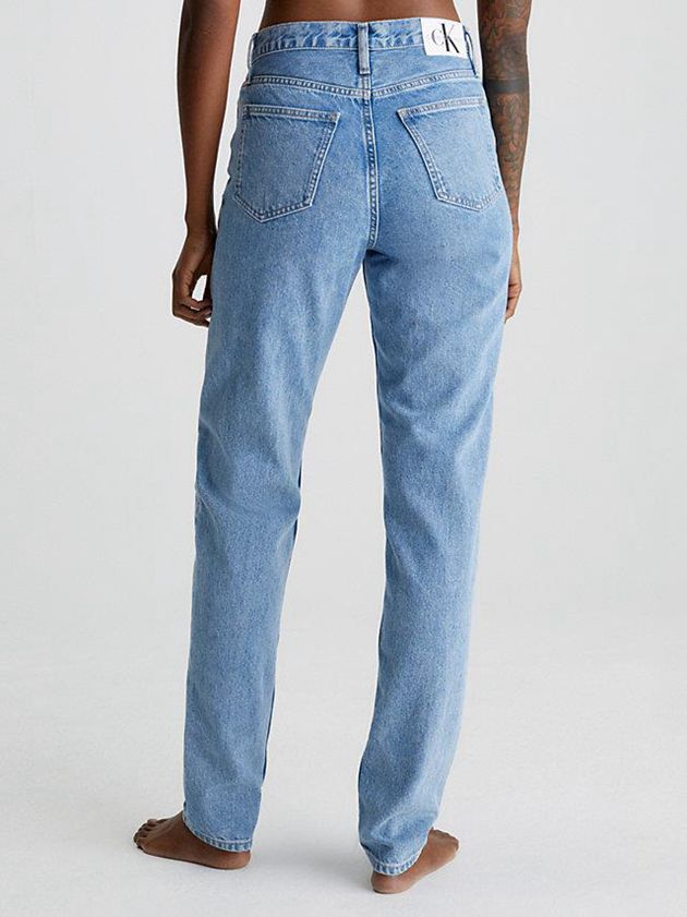 Blue Calvin Klein Recycled Cotton Mom Women Jeans | UZNK-25647