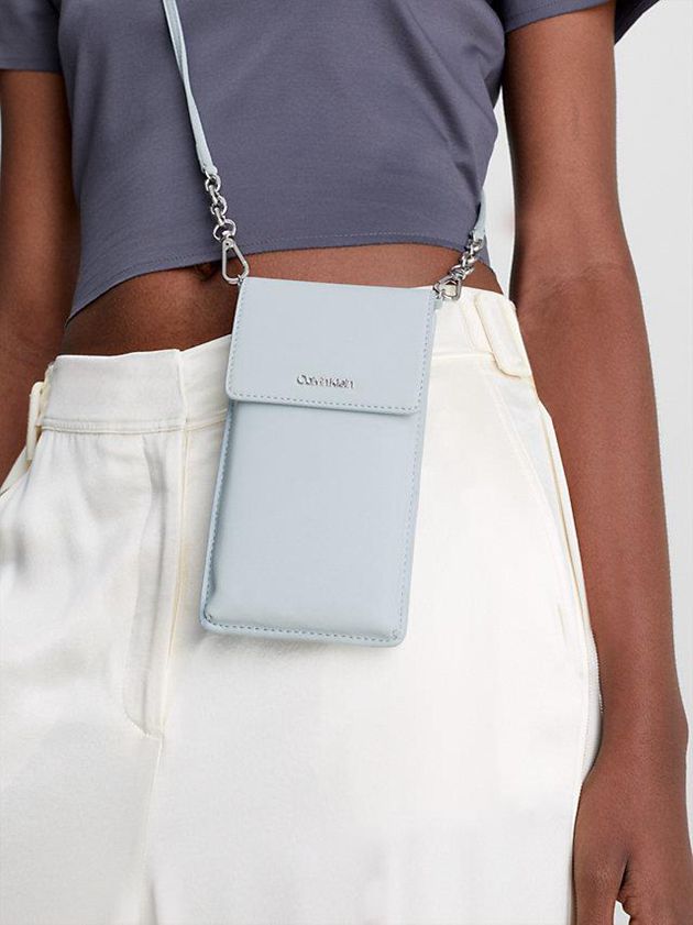 Blue Calvin Klein Recycled Crossbody Phone Women Bags | OICR-21567