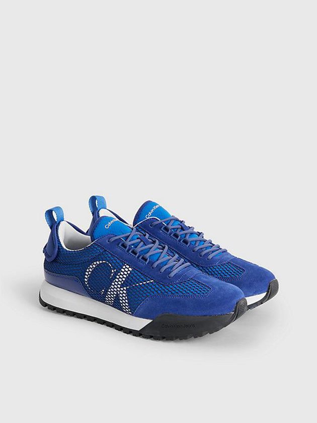 Blue Calvin Klein Recycled Mesh Men Sneakers | VXRF-96175