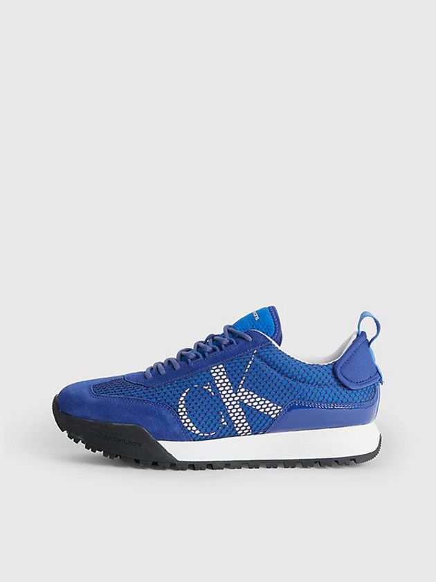 Blue Calvin Klein Recycled Mesh Men Sneakers | VXRF-96175