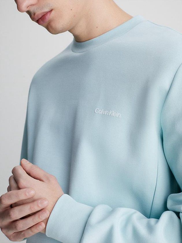 Blue Calvin Klein Recycled Polyester Men Sweatshirt | DAMX-42810