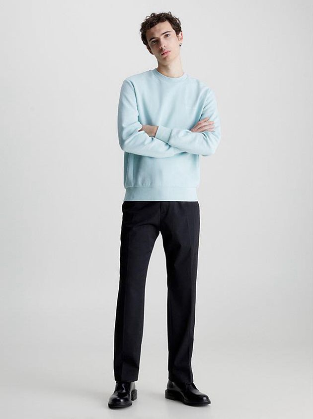 Blue Calvin Klein Recycled Polyester Men Sweatshirt | DAMX-42810