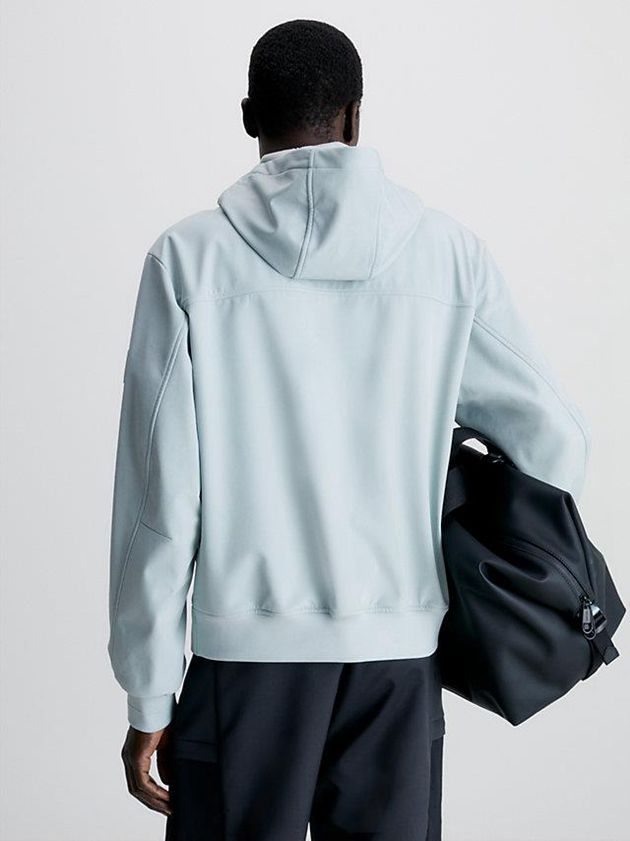 Blue Calvin Klein Recycled Soft Shell Men Jacket | RPAO-75934