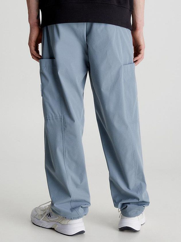 Blue Calvin Klein Recycled Wide Leg Cargo Men Pants | SKEZ-05821