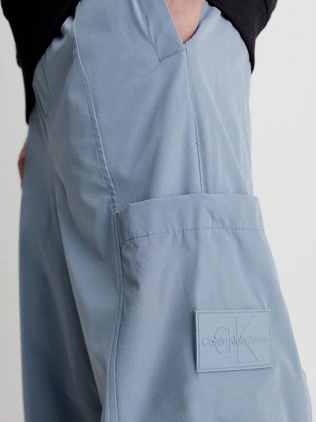 Blue Calvin Klein Recycled Wide Leg Cargo Men Pants | SKEZ-05821