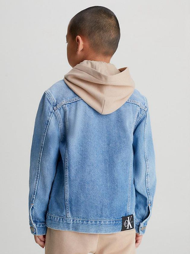 Blue Calvin Klein Relaxed Denim Boys's Jacket | JPSR-20156
