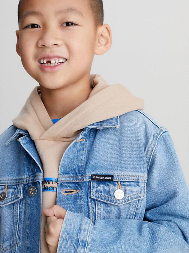 Blue Calvin Klein Relaxed Denim Boys's Jacket | JPSR-20156