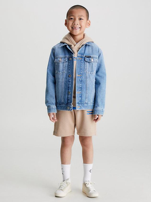 Blue Calvin Klein Relaxed Denim Boys's Jacket | JPSR-20156