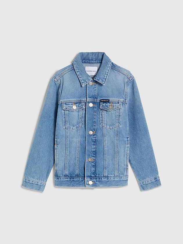 Blue Calvin Klein Relaxed Denim Boys's Jacket | JPSR-20156