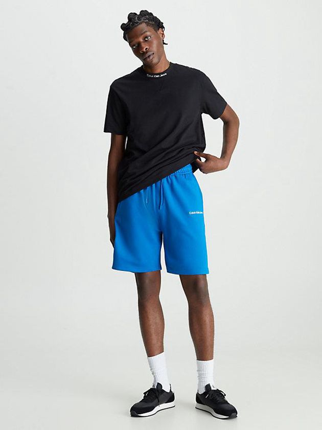 Blue Calvin Klein Relaxed Jogger Men Shorts | TAVR-80326