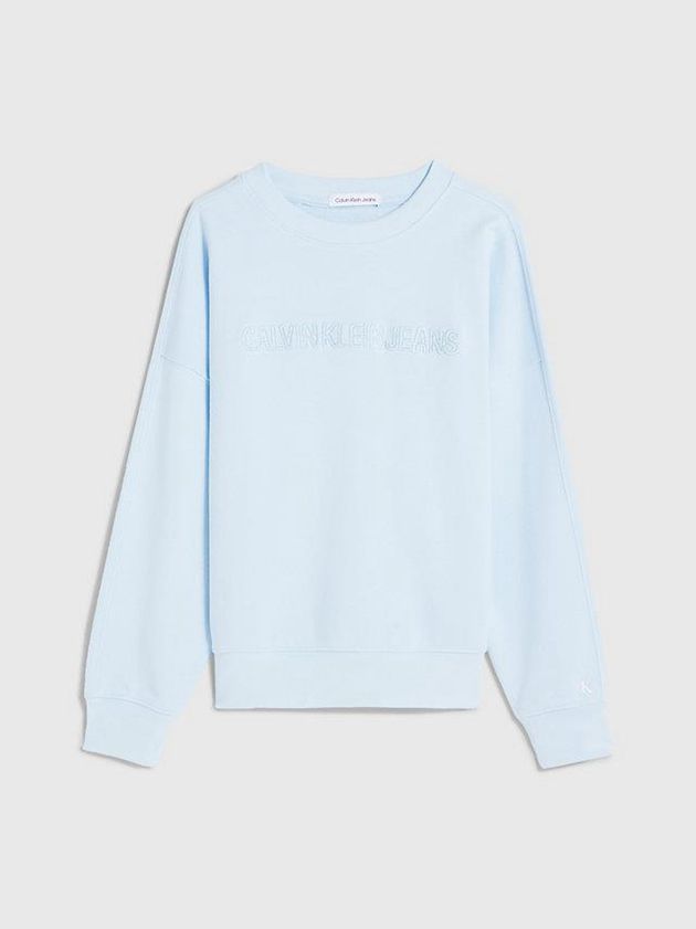 Blue Calvin Klein Relaxed Logo Boys's Sweatshirt | JOIA-52830
