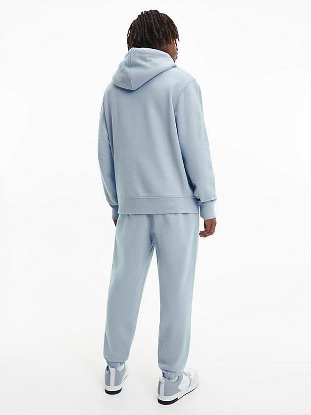 Blue Calvin Klein Relaxed Men Hoodie | MFGB-10824
