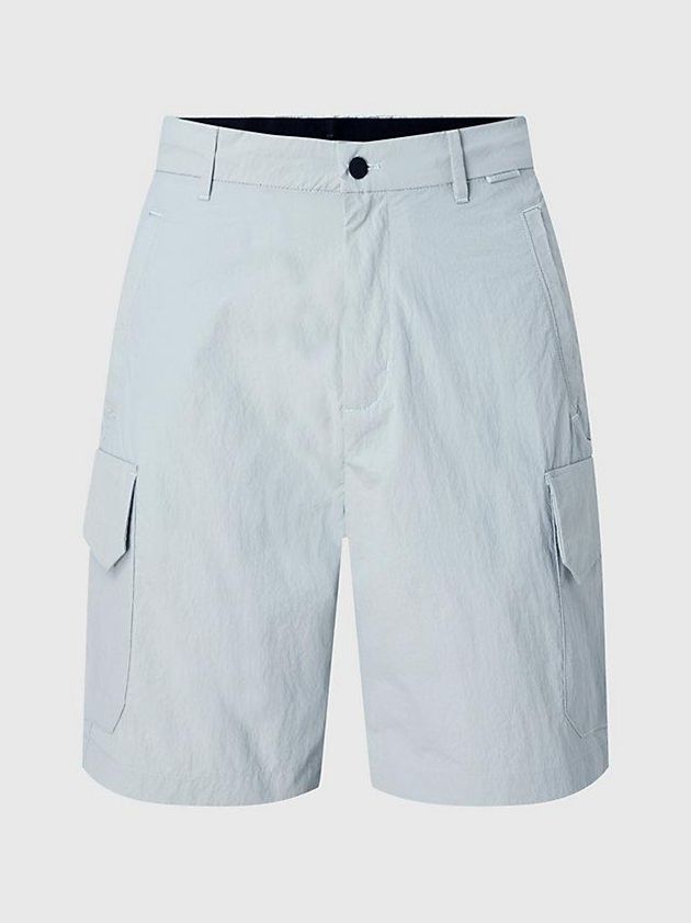Blue Calvin Klein Relaxed Nylon Cargo Men Shorts | LQTC-73059