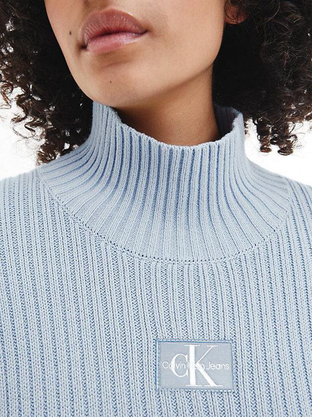 Blue Calvin Klein Relaxed Organic Cotton Jumper Women Dress | BKRL-87612