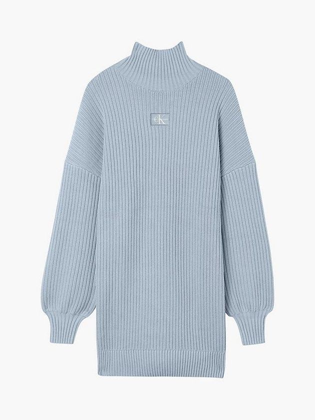 Blue Calvin Klein Relaxed Organic Cotton Jumper Women Dress | BKRL-87612